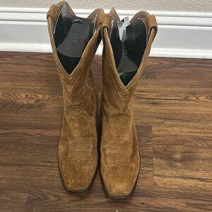 Brown Suede Cowboy Boots